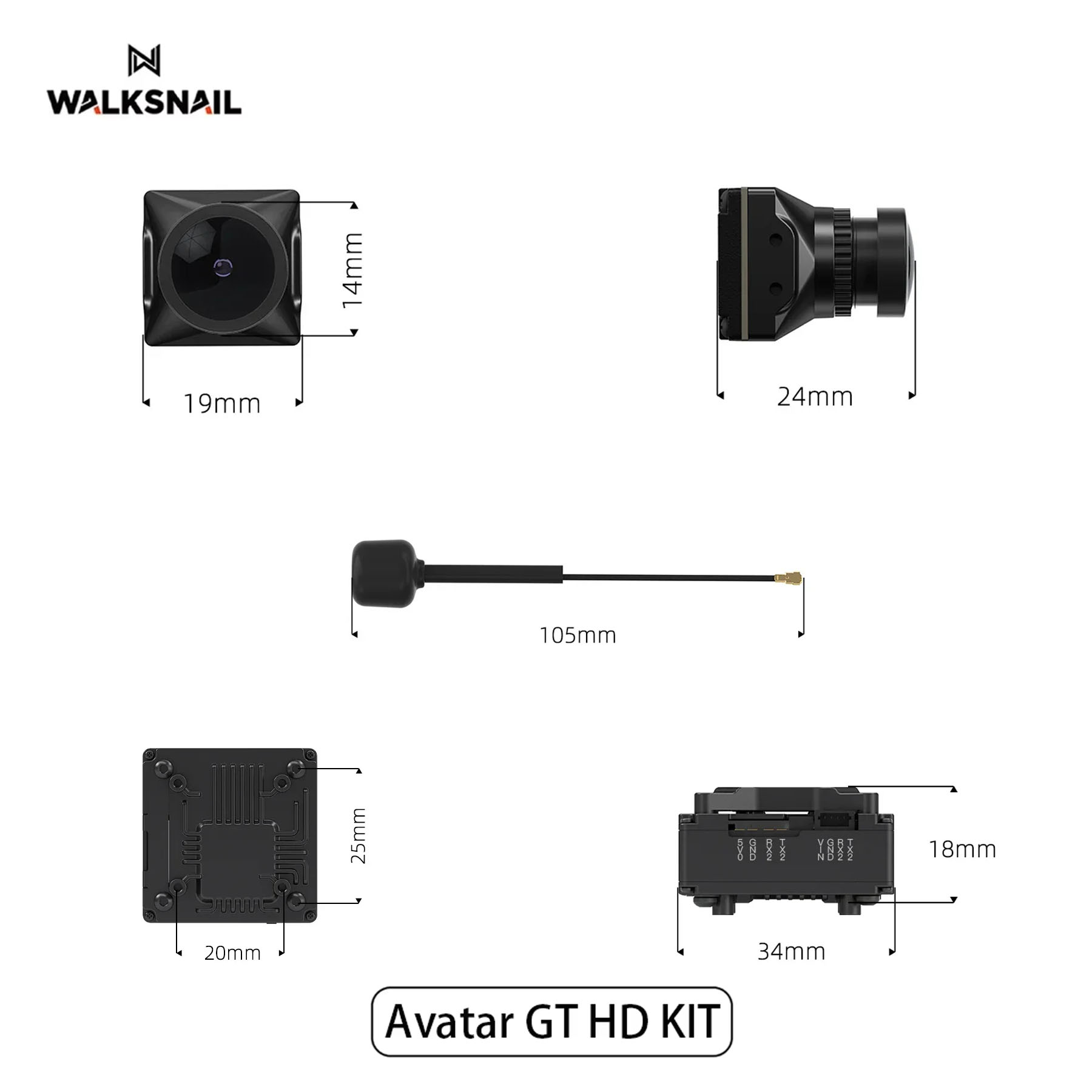 Walksnail Avatar GT HD KIT 2W  - Fpv Drone Antenna のレビューと価格