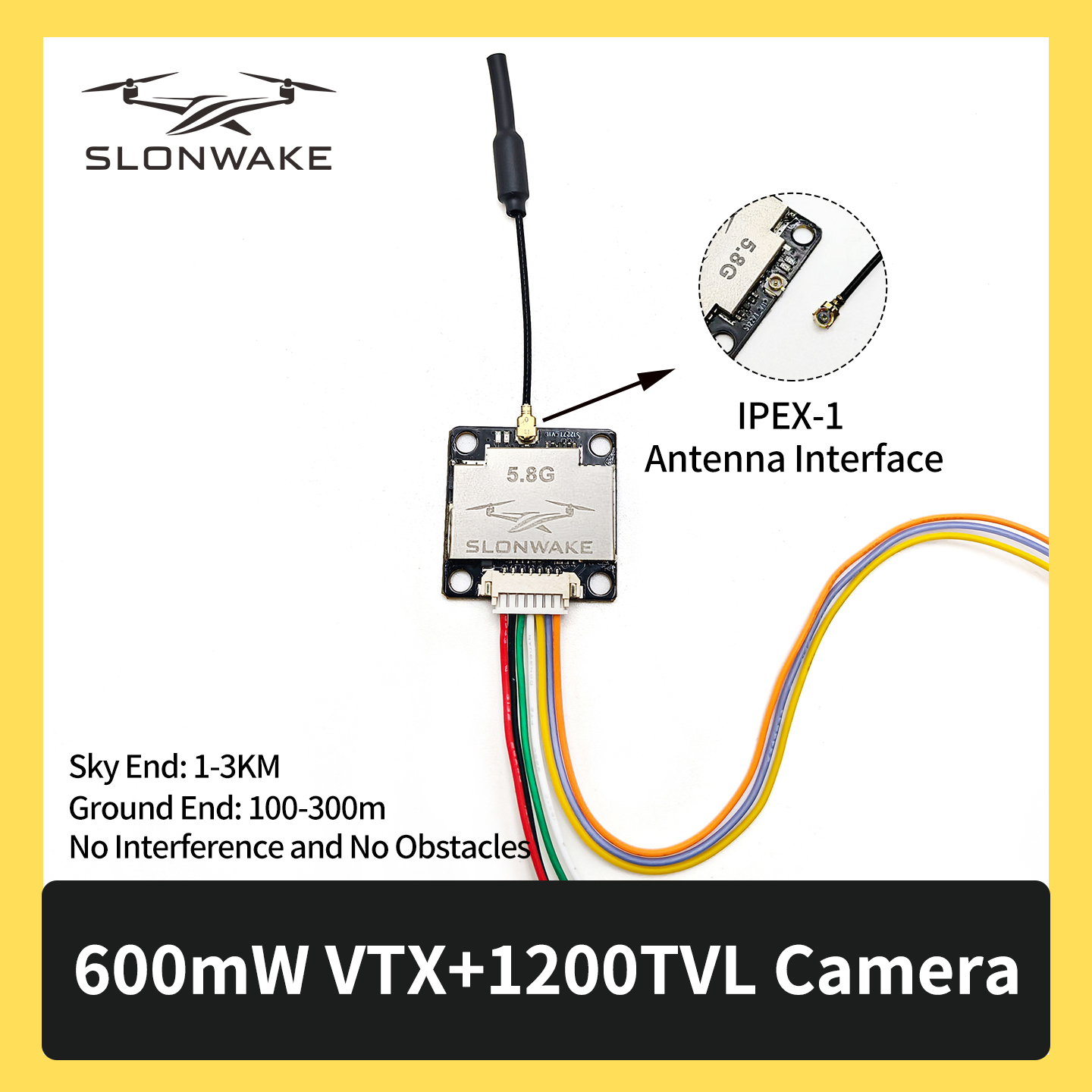 SLONWAKE 5.8G 600mW 7-24V FPV  - Fpv Drone Frame のレビューと価格
