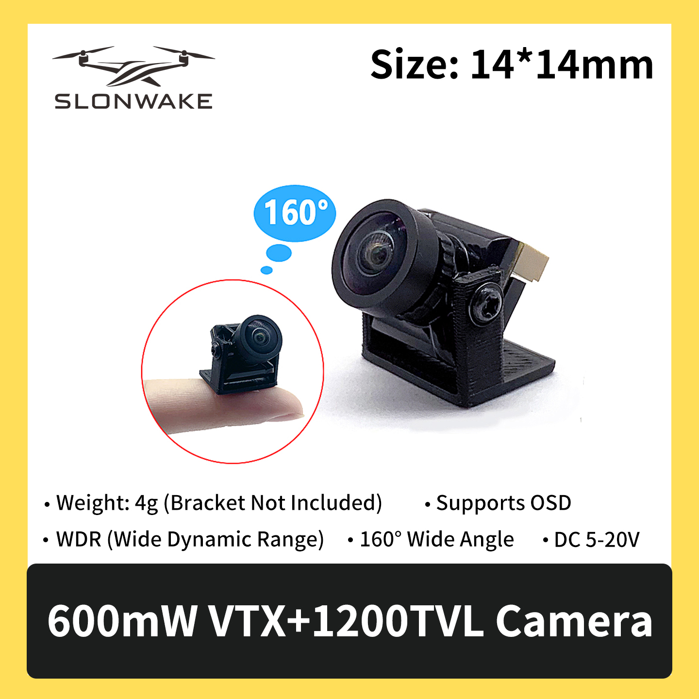 SLONWAKE 5.8G 600mW 7-24V FPV  - Fpv Drone Frame のレビューと価格
