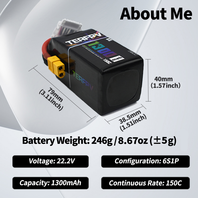 TERFPV Lipo Battery 6S 22.2V 1 - Fpv Drone Battery のレビューと価格