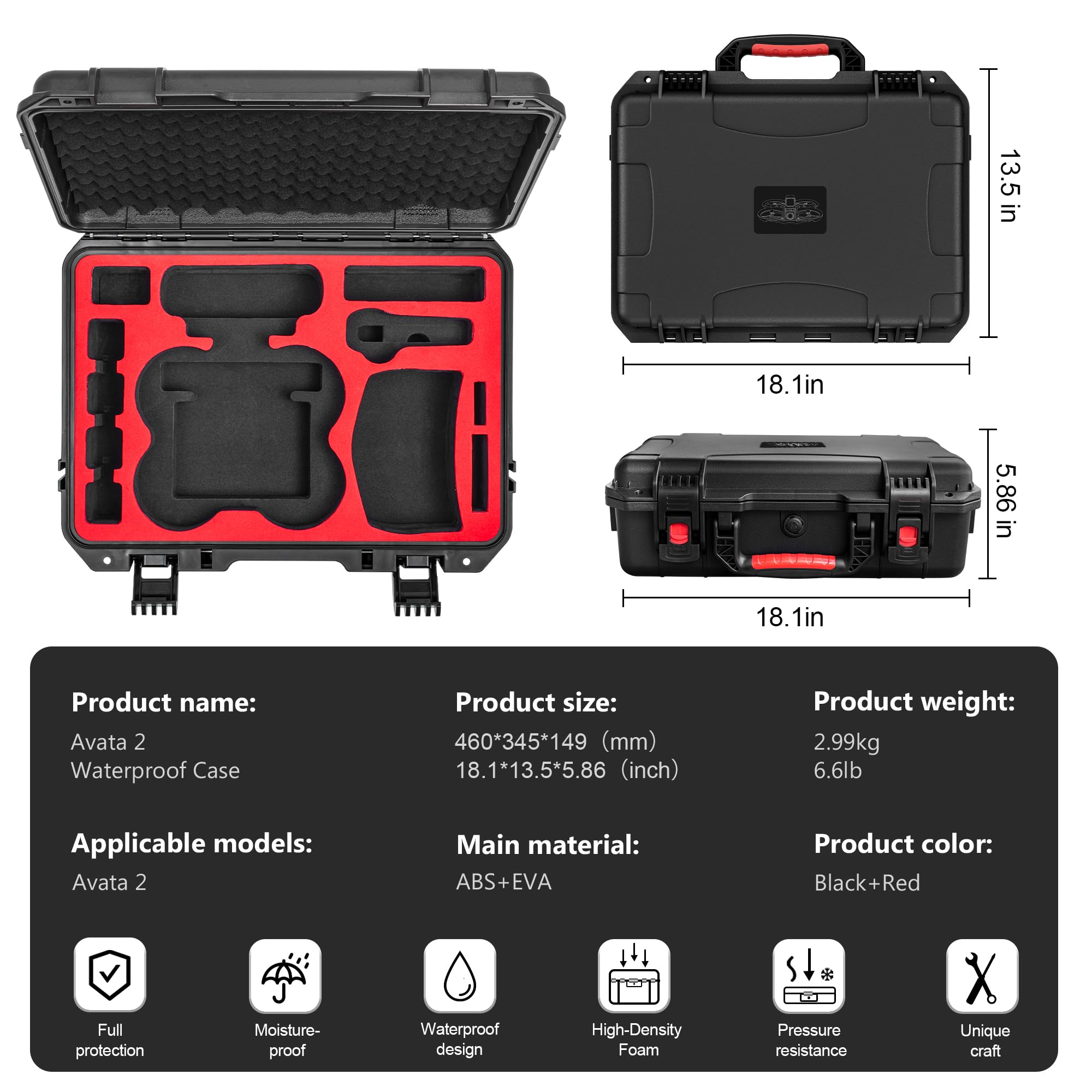 Carrying Hard Case for DJI Ava - Fpv Drone Goggles のレビューと価格