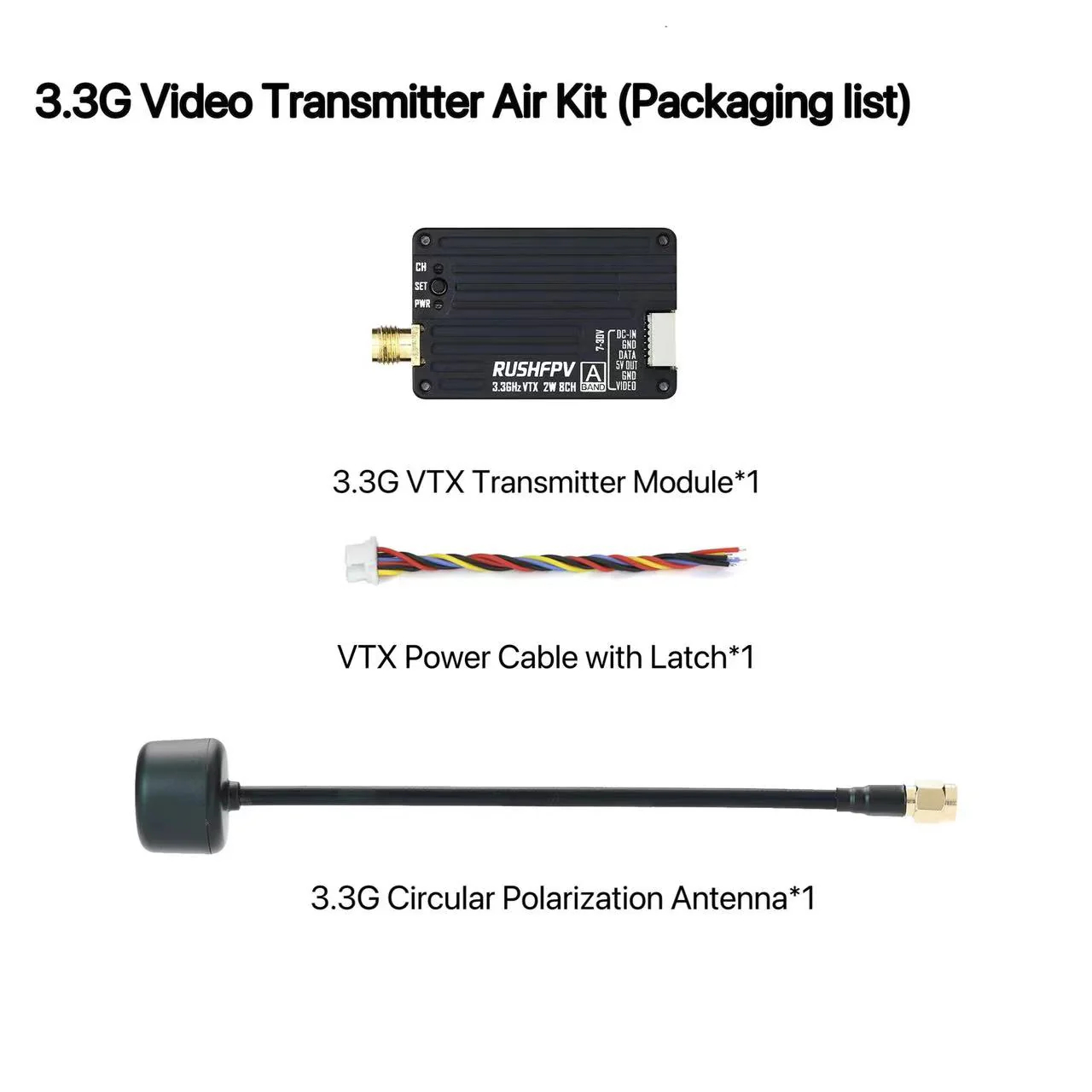 RUSHFPV 3.3G 2W VTX Transmitte - Fpv Drone Transmitter のレビューと価格