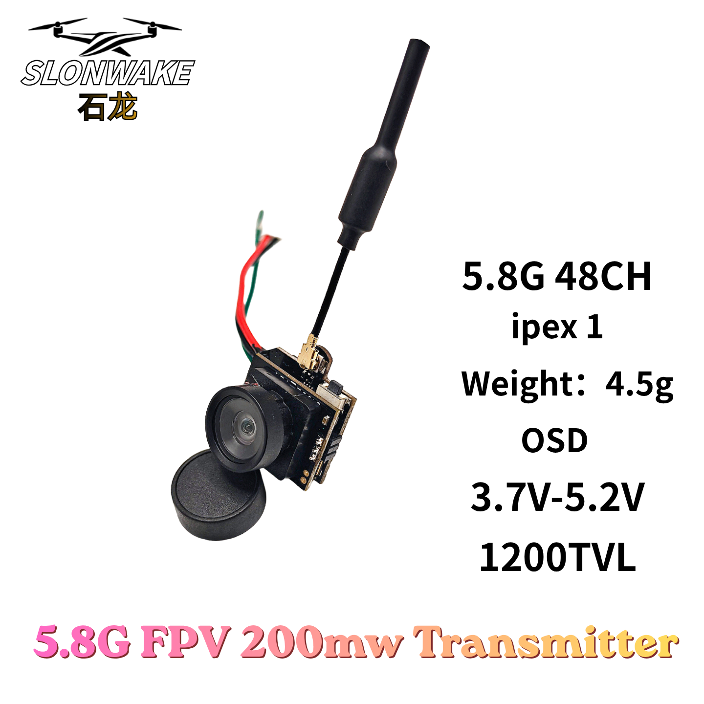 Slonwake 5.8G 48CH 200mW FPV D - Fpv Drone Frame のレビューと価格