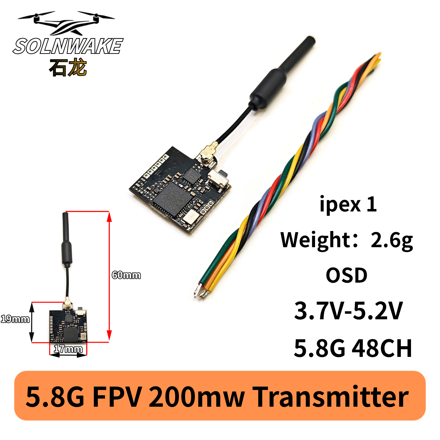 SLONWAKE Nano 5.8G 48CH 200mW  - Fpv Drone Frame のレビューと価格