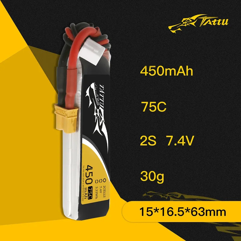 3Pcs NEW TATTU 450/500/550mAh  - Fpv Drone Battery のレビューと価格