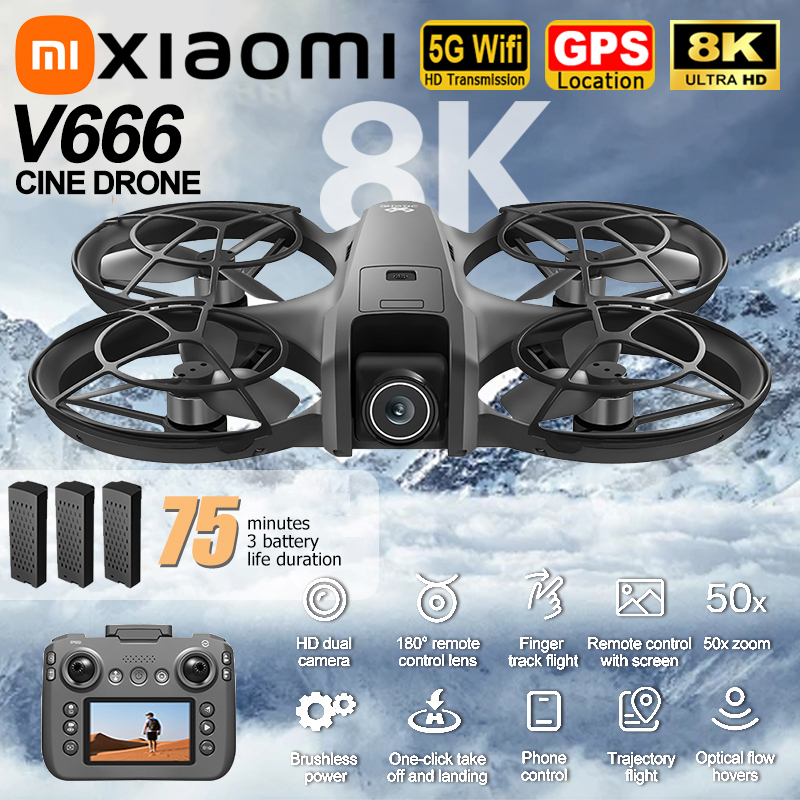Xiaomi V666 Drone 8K Aerial HD - Fpv Drone Charger のレビューと価格