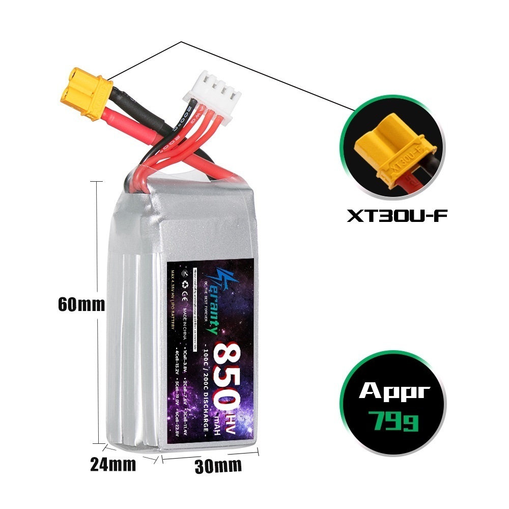 1/2/3PCS TERANTY 3S 11.4V Lipo - Fpv Drone Battery のレビューと価格